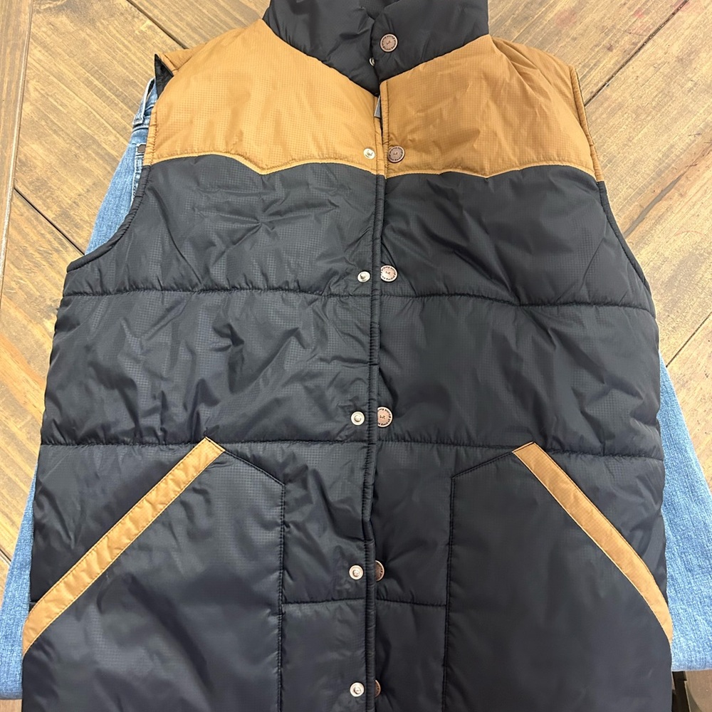 Black and Tan Puffer Vest